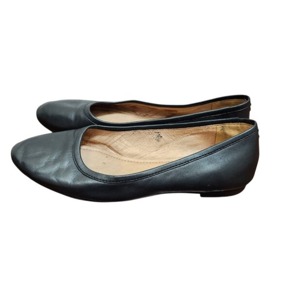 Madewell The Reid Ballet Flat in Leather Womens Black Size 7 - Picture 5 of 11